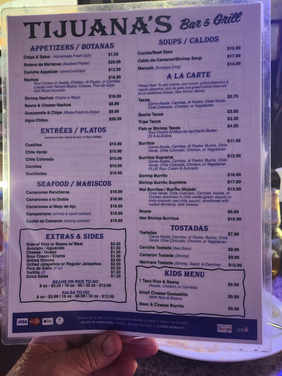 TJs Bar & Grill Menu - Image 2